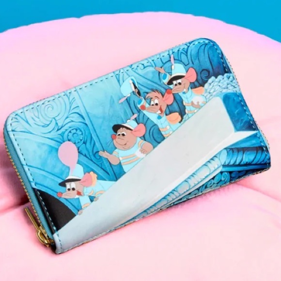 Loungefly x Disney Cinderella Mice Scenes Wallet Purse Bag NWT - Picture 2 of 14